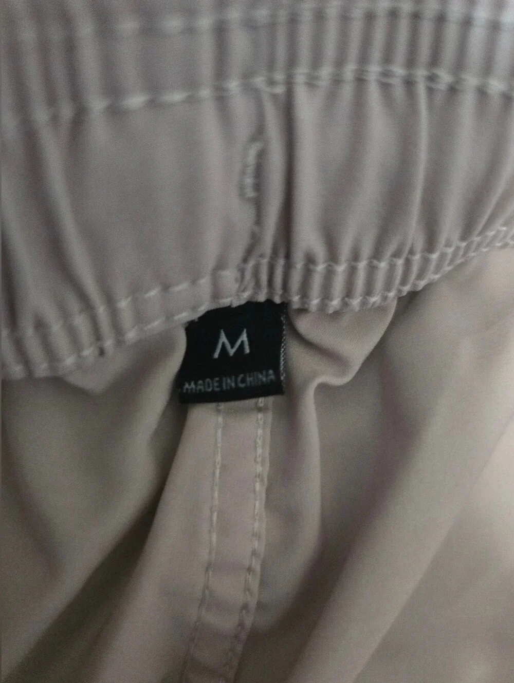 Brixton Mens Striped Beige Boardshorts Swim Trunks no liner Medium